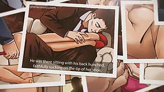 gloria uses a vibrating toy to win over the bad boss in this cartoon. 😉