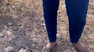 Stepsister gets tricked into jungle outing for a rough striptease and clothes-ripping session, uh, with slapping and tickling.