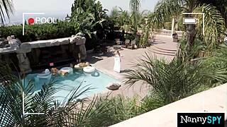 alexis adams caught playin with her pussy, begs to keep nanny job