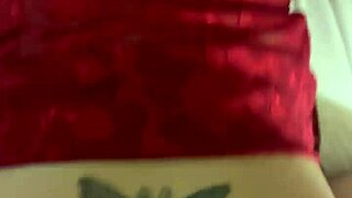 Is the tattooed slut bent over for anal creampie?