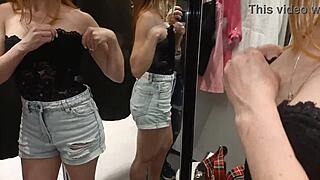 My depraved friend dragged me to the fitting room for some wild fun. We almost got caught in there!