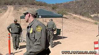 i'm in a cop uniform threesome on the rubber hood