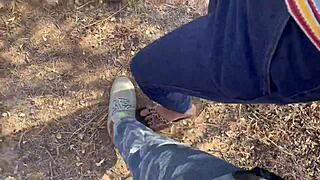 Stepsister gets tricked into jungle outing for a rough striptease and clothes-ripping session, uh, with slapping and tickling.