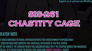 Submissive Shemale Ladyboy Locked In Chastity Cage Sis-261