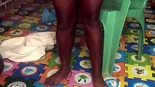 Crazy bitch says, 'I love twerking naked after sexy clothes.'