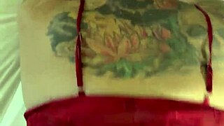 Is the tattooed slut bent over for anal creampie?