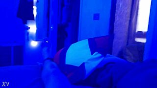 Enjoying the blacklight fetish with toes and footjob 😘