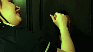 Nurse, swallow that cock at the gloryhole.