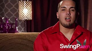 big pool party with real couples getting, sex and oral in group game