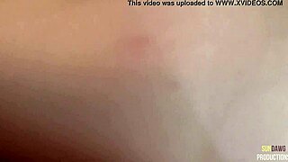 Hot wife gets double cumshot in black stockings