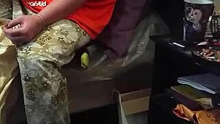 My stepmom's actin' like she ain't lookin' at the dick