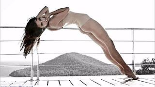 i'm showing off my sexy bikini, but i tripped a bit.