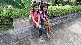 asian pinay with hairy pussy leaking cum after hardcore fuck