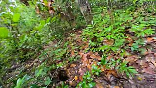 Thai Girl Fucks in Forest Before Foraging