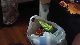 My stepmom's actin' like she ain't lookin' at the dick