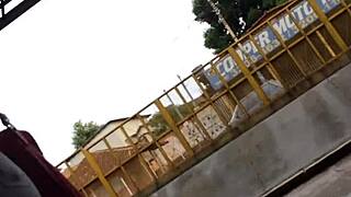 Watch hot amateur flaunts big ass on bus!