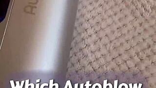 I tease my tied-up partner with the vacuglide machine for intense milking in femdom play