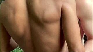 Young Brazilian Helps Stranger Cum On Trail