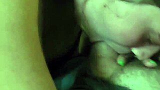 milf gives a sloppy deepthroat blowjob at home