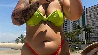 Married Woman Flashes On Beach