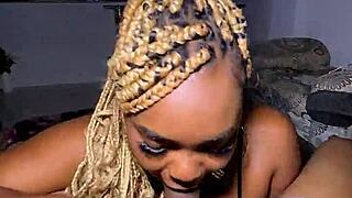 Passionate homemade sex with ebony stepsister intensely