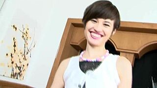 Hairless Girl In Fishnets Bent Over For Big Cock Penetration And Licking In Doggy Style.