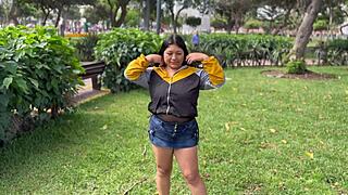 Linda invites a peruvian guy home for anal sex on the street.