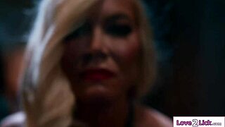 Girl on girl licking with big tits and face sitting 😏