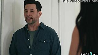 Tricky dude consoling and fucking petite milf roommate Jennifer White