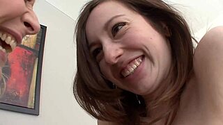 Nina Hartley and Ally Evans enjoy touching in lesbian video