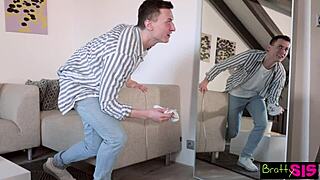 temptress bratty step-sis ohana lets stepbro give her cum facial.