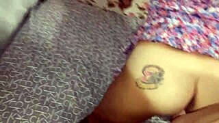 Milf bent over, fucking doggystyle by the mirror.