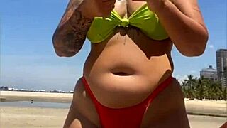 Married Woman Flashes On Beach