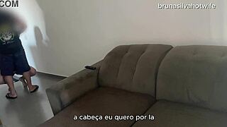 Wife Enjoys Anal Fucking While Husband Works Away