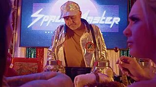 misty meaner and jordan sky in a freaky arcade scene