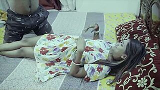 Beautiful Indian Wife Gets Blowjob And Missionary Sex With Young Dewar