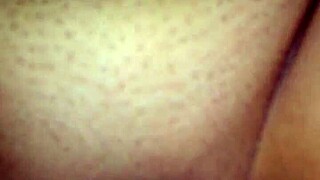 hot amateur gets creampie from behind in homemade video