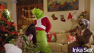 grinch y victoria camargo ensucian la navidad y follan por el ano