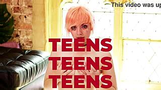 student girl next door gets fucked hard by neighbor, her natural tits bouncing 😍