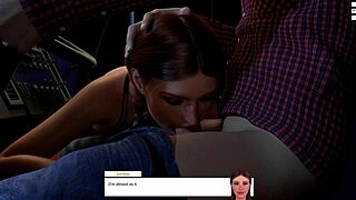 Redhead Performs Blowjob And Riding In Corrupted Midnight Ride Game