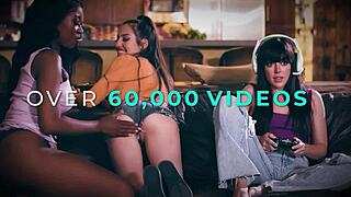 Girlsway Petite 18+ Redhead Myra Seduces Big-Tits Neighbor Milf Chloe Amour For Scissoring Nipples