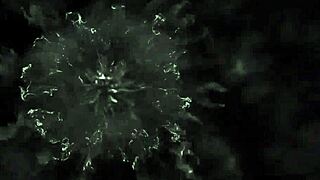 sexy amateur redhead couple in blue lingerie with gloves