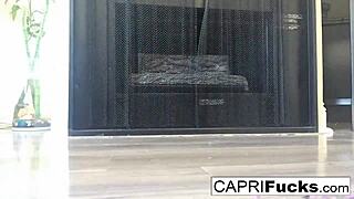 capri shows off her tits in high heels 😍