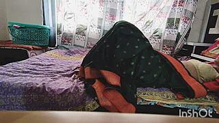 Indian maid screams for my huge cock in bed early morning!