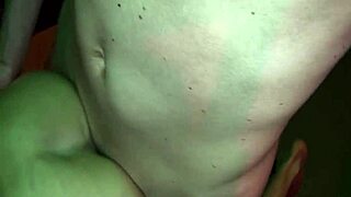 Skinny MILF performs deepthroat and banging in flexible group bukkake party.