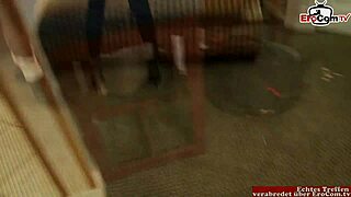 latina teen in stockings chats with friend