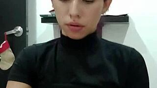 Hot guy invites stepsister inside for passionate oral sex with big tits until cum fills mouth.