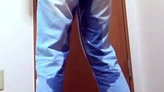 I had to pee my jeans because my brother was using the bathroom