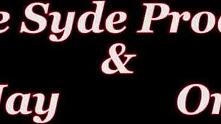 Milf sara jay, all naked in her boots and lingerie, fingers herself before fucking that metallic dildo she loves so much.