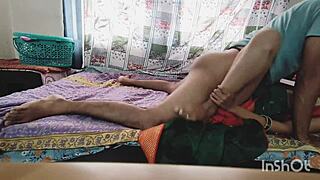 Indian maid screams for my huge cock in bed early morning!